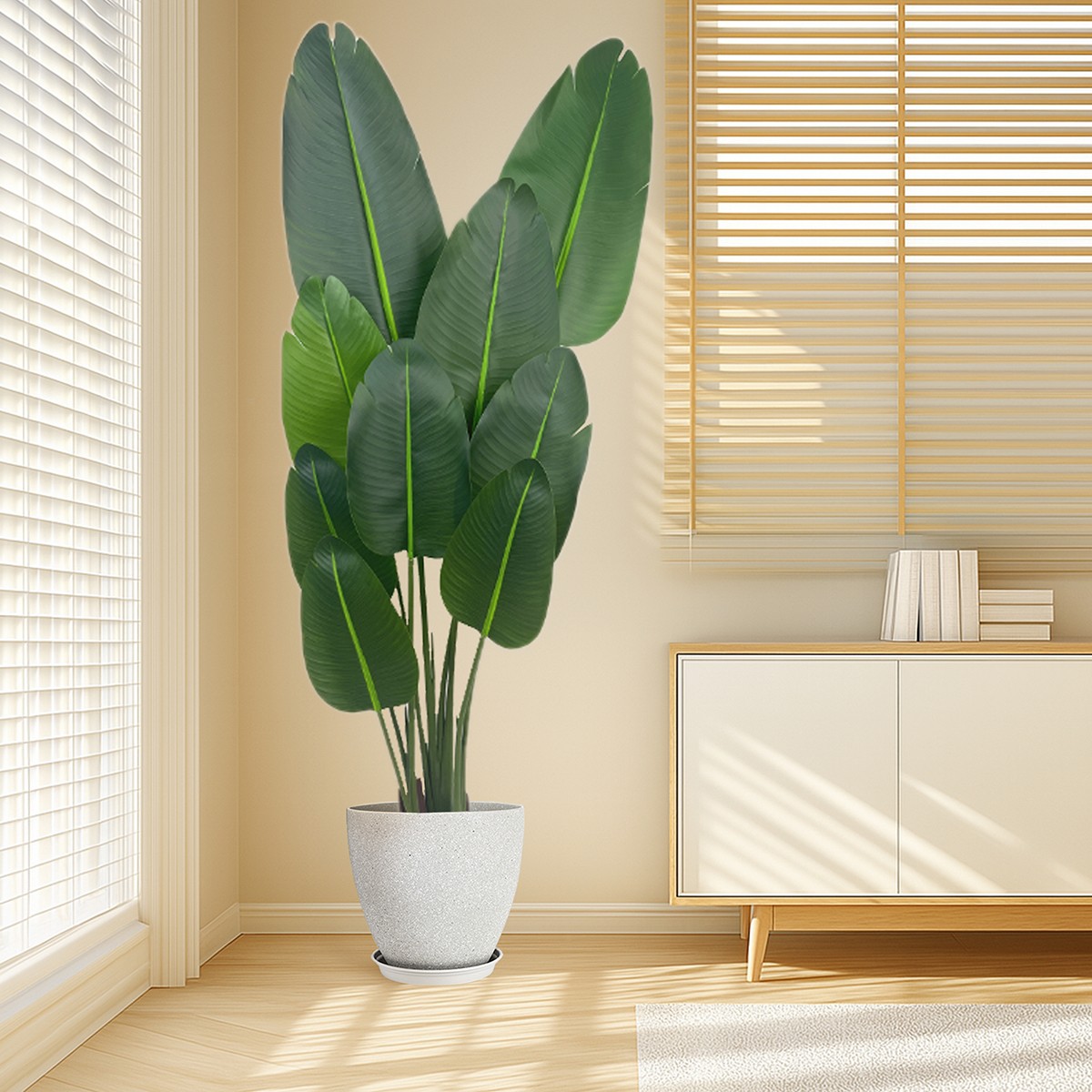 Artificial Bird of Paradise Plant with Plant Pot, Feaux Plants in Pot