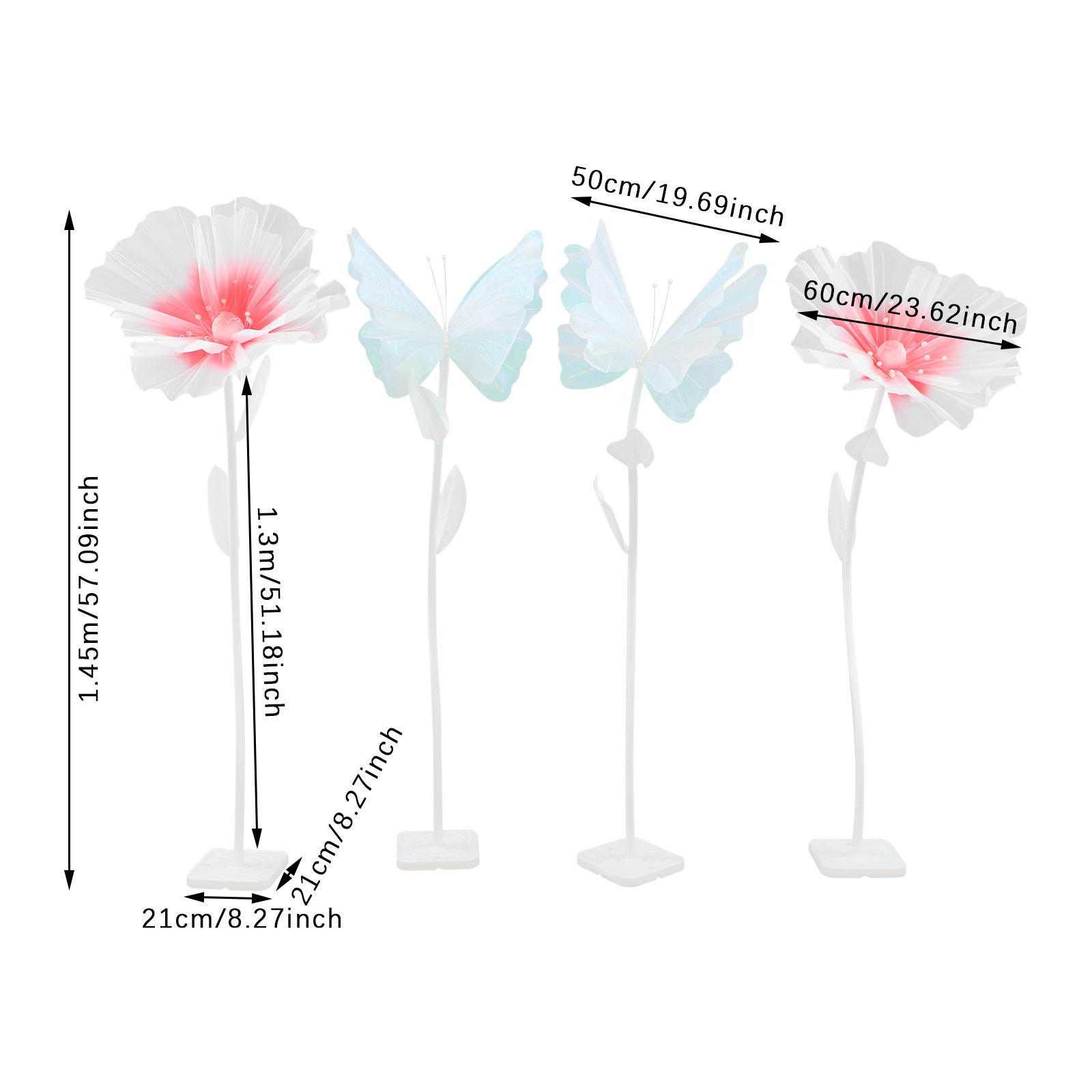 Wedding Giant Artificial Decoration Artificial Flower & Butterfly For Party NEW