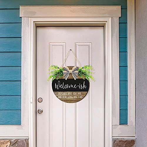 3D Welcome Sign for Front Door, 12 Inch Rustic Retro Style Classic Foliage