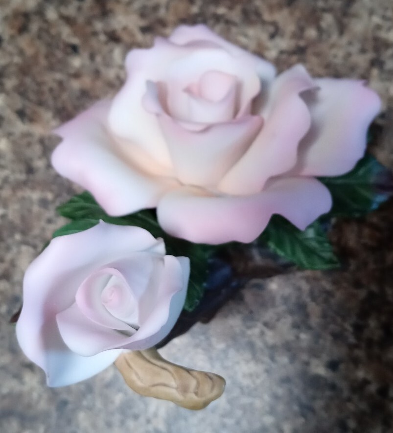 YH Fine Porcelain Pink Roses 1999 Limited Edition 4″x5″ Delicate Artistry