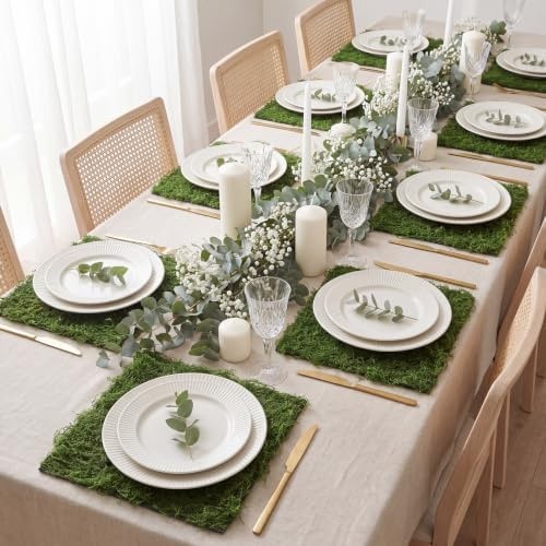 Zeyune 6 Pcs Artificial Moss Mat Roll for Wonderland Party Decoration Waterpr…