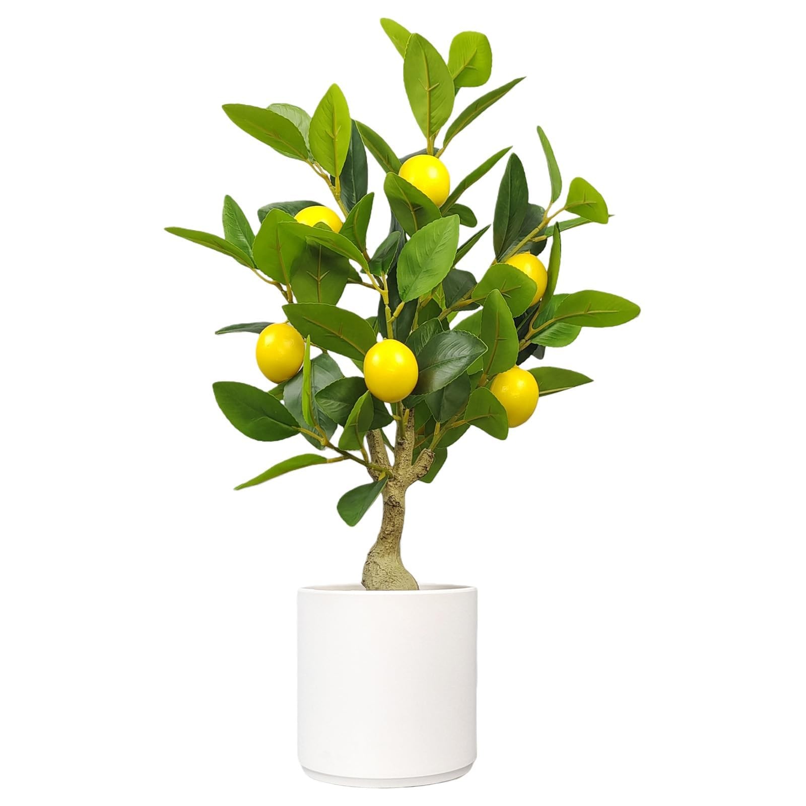 Artificial Lemon Tree 20.5 Inches Tall, Fake Potted Citrus Plant with Lemons …