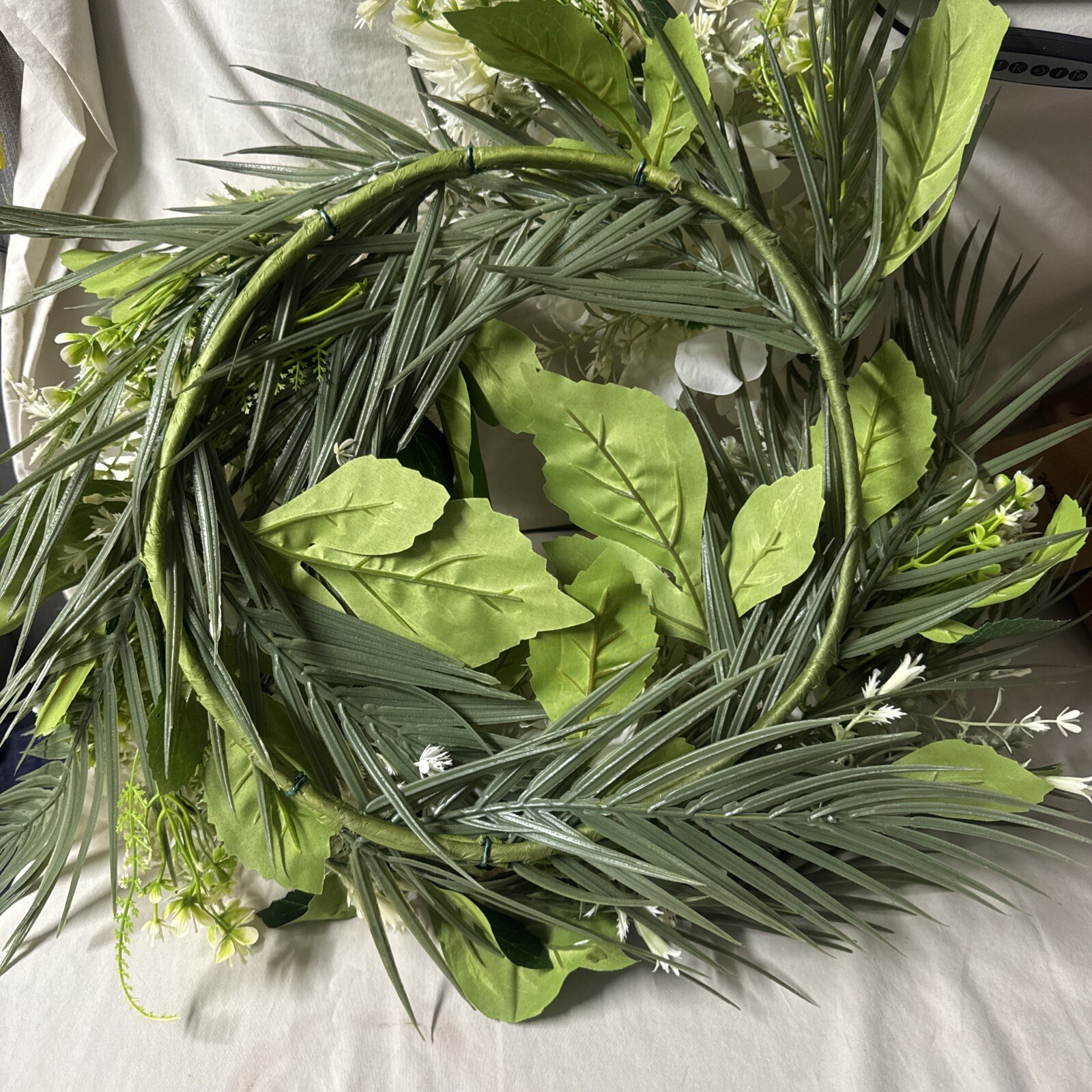 Spring Floral Wreath 22 Inch Farmhouse Cottagecore Wedding Door Decor