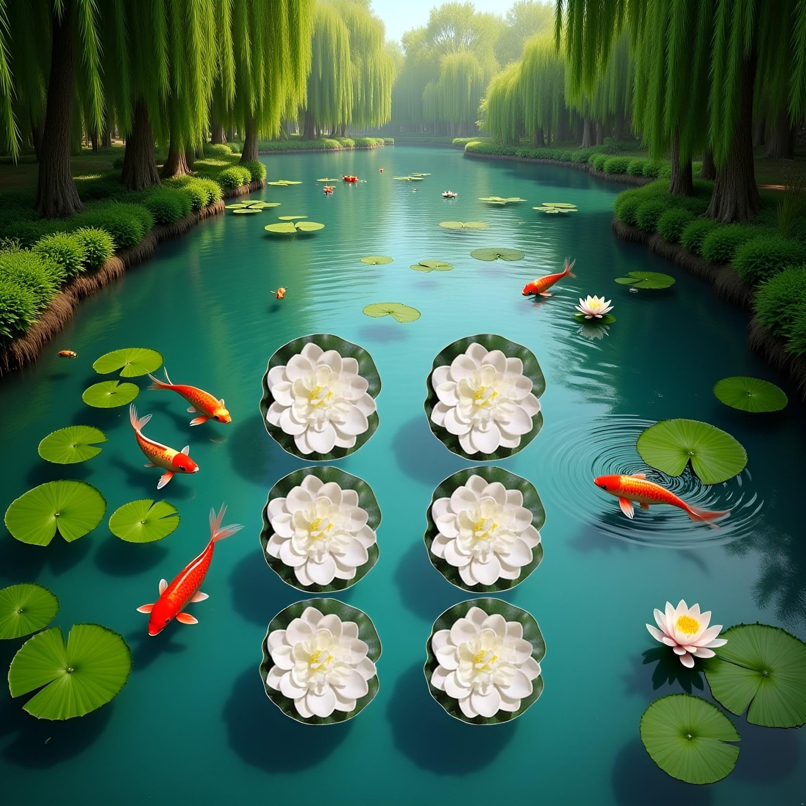 6 Pcs White Artificial Lotus Flowers Large Floating Lotus Flowers Faux Lotus …