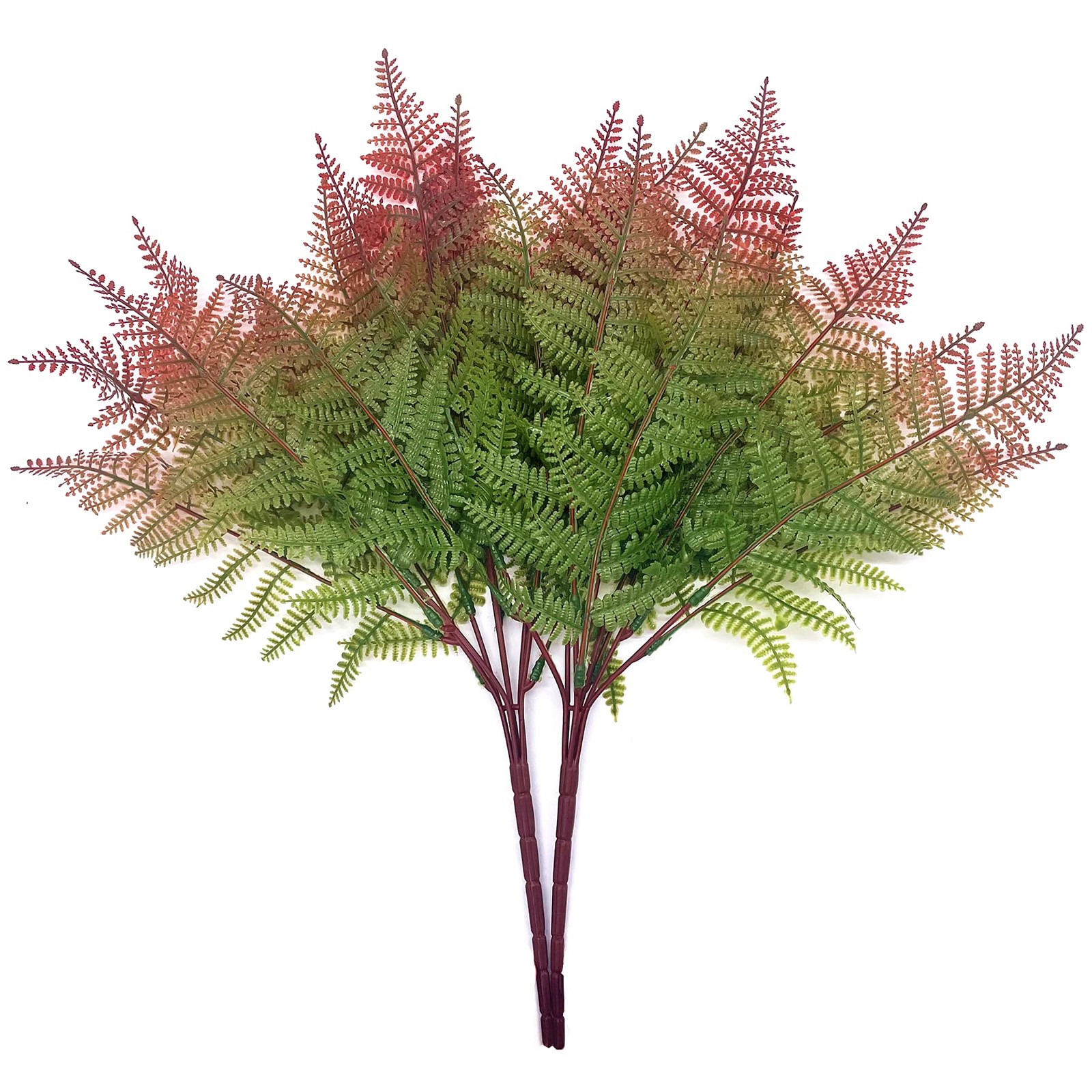 Artificial Fern Plants, Fake Plastic Shrubs Bushes Grass Ferns Leaves Décor f…