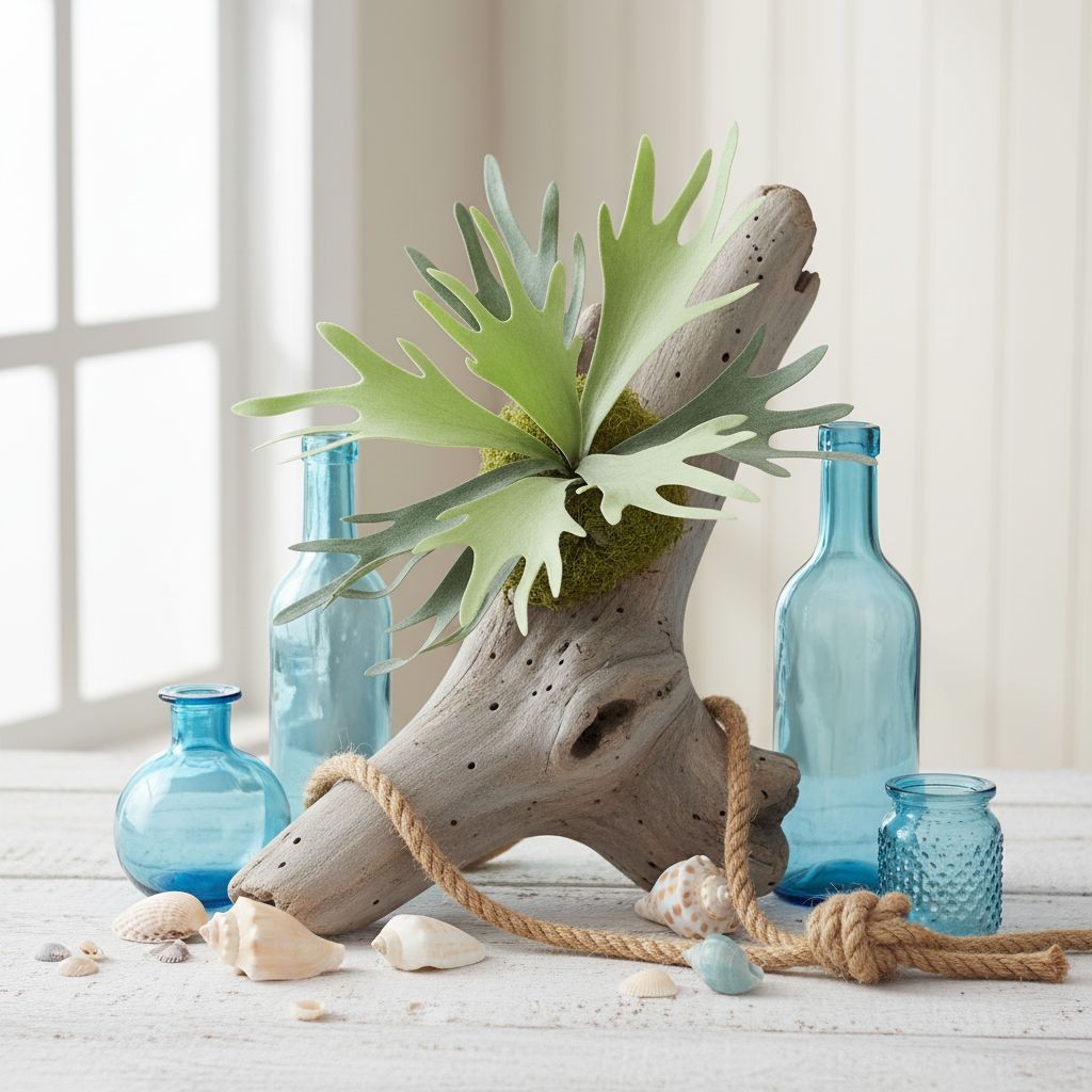 Artificial Staghorn Fern Faux Fern Wall Decor Mounted Fern Tropical Greenery Coa