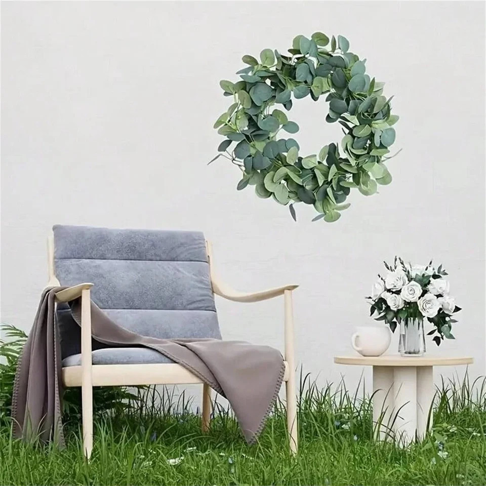 1pc Artificial Eucalyptus Garland Vine Leaf Wedding Arch Indoor Outdoor Decor