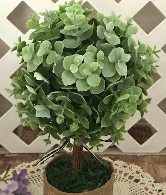 *BOXWOOD IN A BAG* SMALL 10″ TOPIARY ARTIFICIAL PLANT TREE SO CUTE!!!!