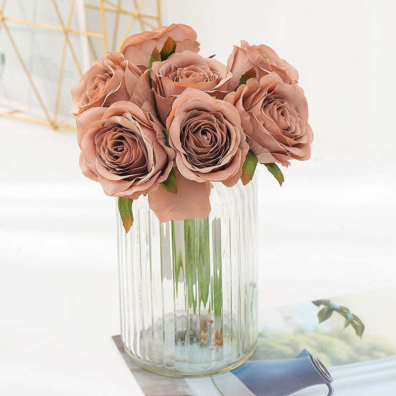 Silk Roses Bouquet – Lifelike Artificial Flowers for Home Decor