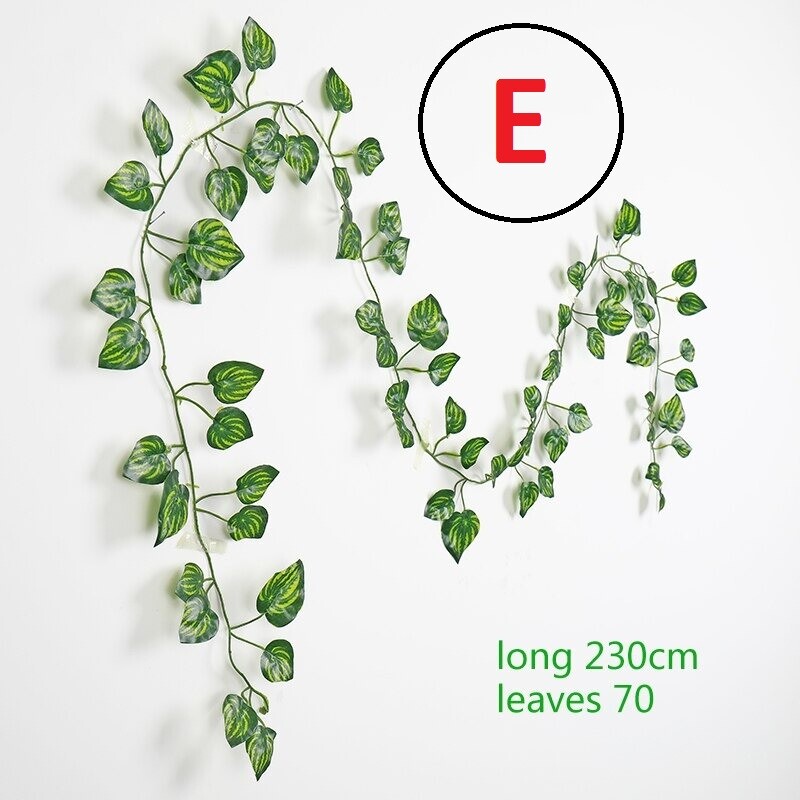 5pc Artificial ivy green silk hanging vine leaf plant vine leave home wall decor