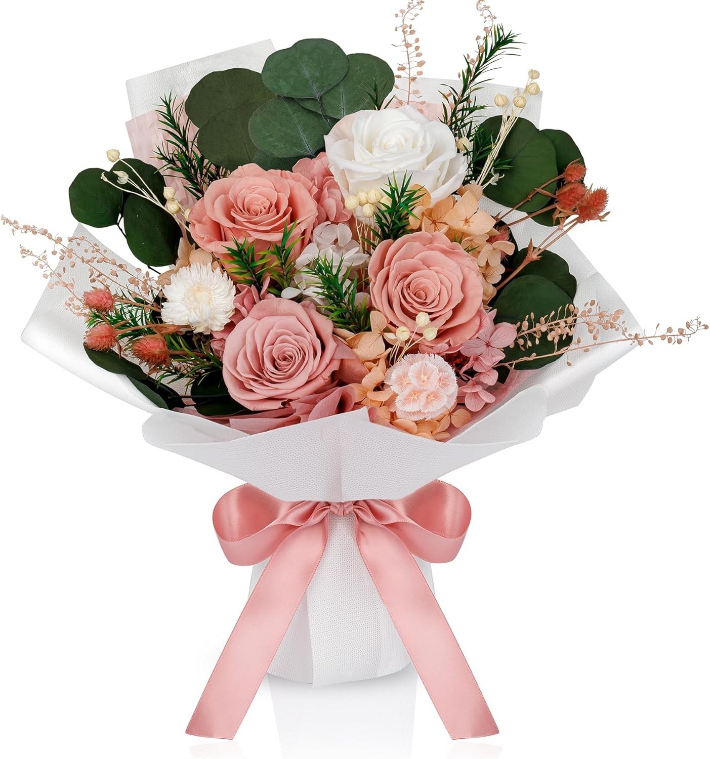 4 Roses Mixed Bouquet for Mother’s Day, Flowers for Delivery, Preserved Flowe…