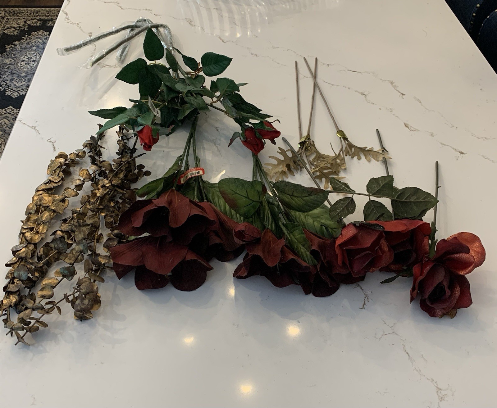 Realistic Artificial Flower Bundle 20” + Tall For A Large Vase