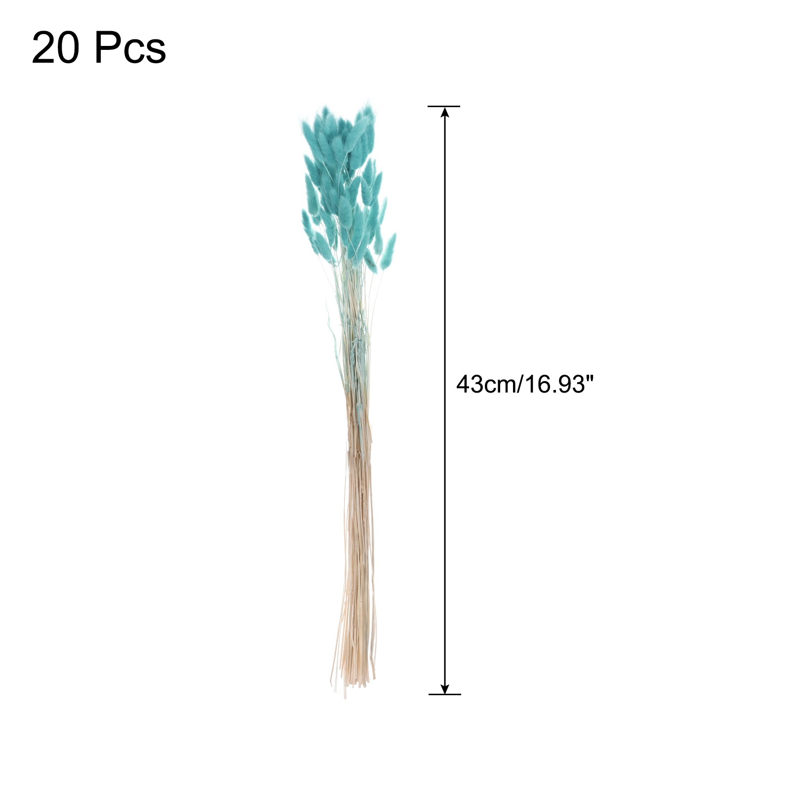 20Pcs Pampas Artificial Grass,17″ Fake Pampas for Wedding Decoration, Dark Blue