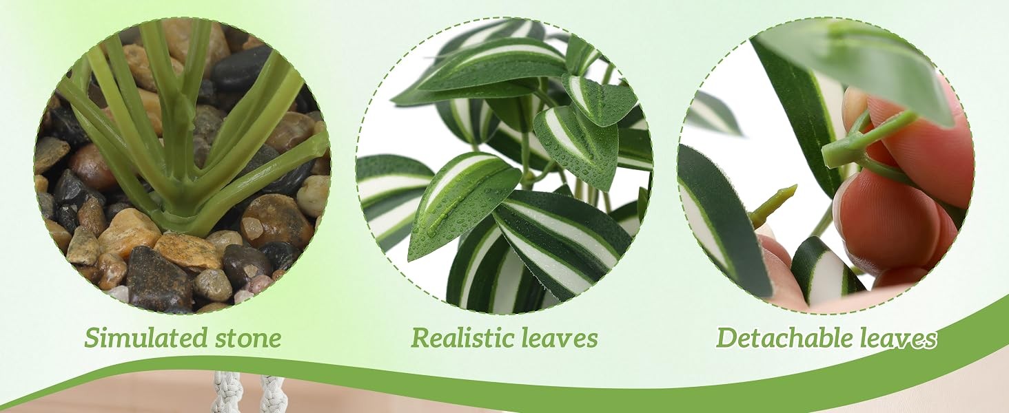 2Pcs Small Fake Plants, Artificial Mini Faux Potted Plant with White Pot,