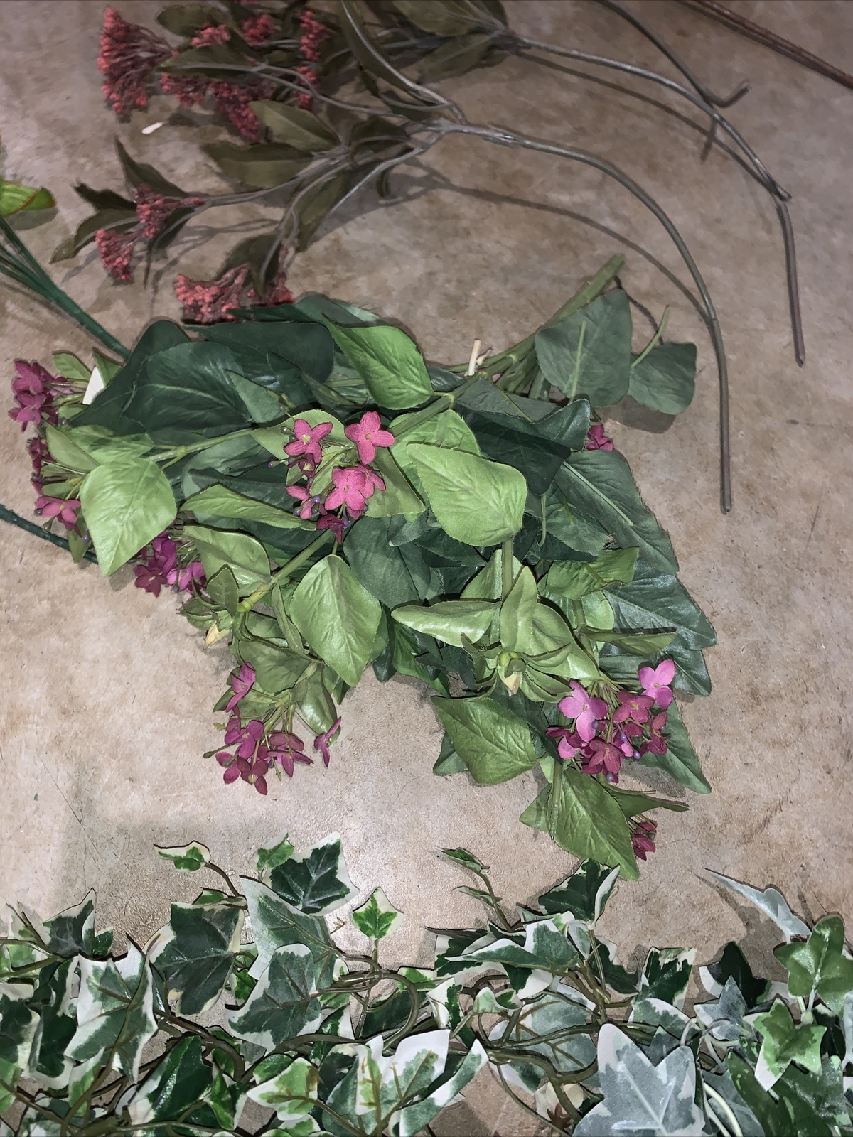 Assortment Floral Stems Vines Spring Summer Fall New Used Ivy Flowers SET ❤️tb5m
