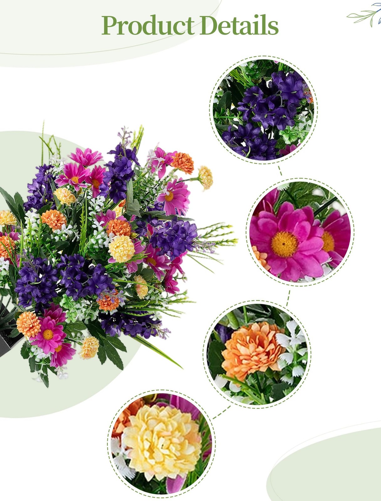 Artificial Cemetery Flowers for Grave: Memorial Day Flowers for Cemetery – Ou