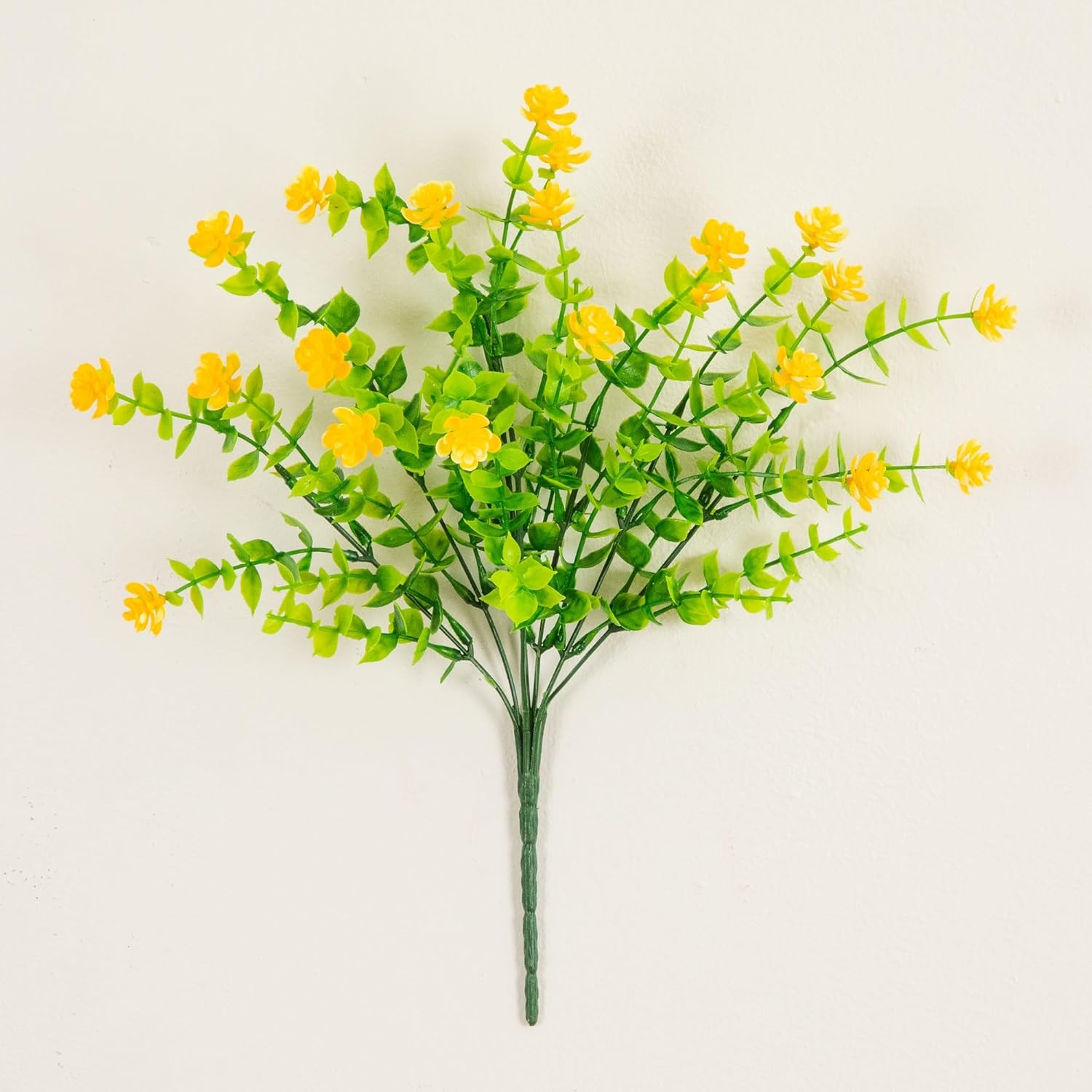 13In. UV Resistant Artificial Flowering Mini Rose Bush (Indoor/Outdoor) – Set of