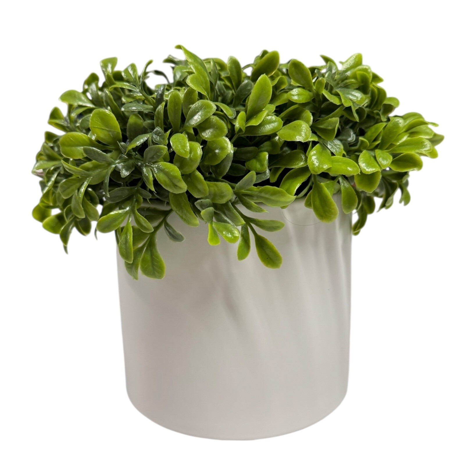 Artificial Green Potted Plant Faux Boxwood Topiary Table Decor Small