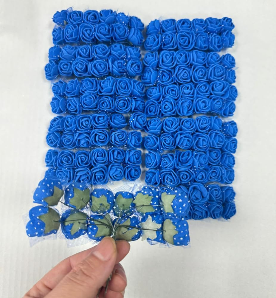144pcs Mini Artificial Rose Flower Heads and Soft Stem,25mm PE Tiny Rose add …