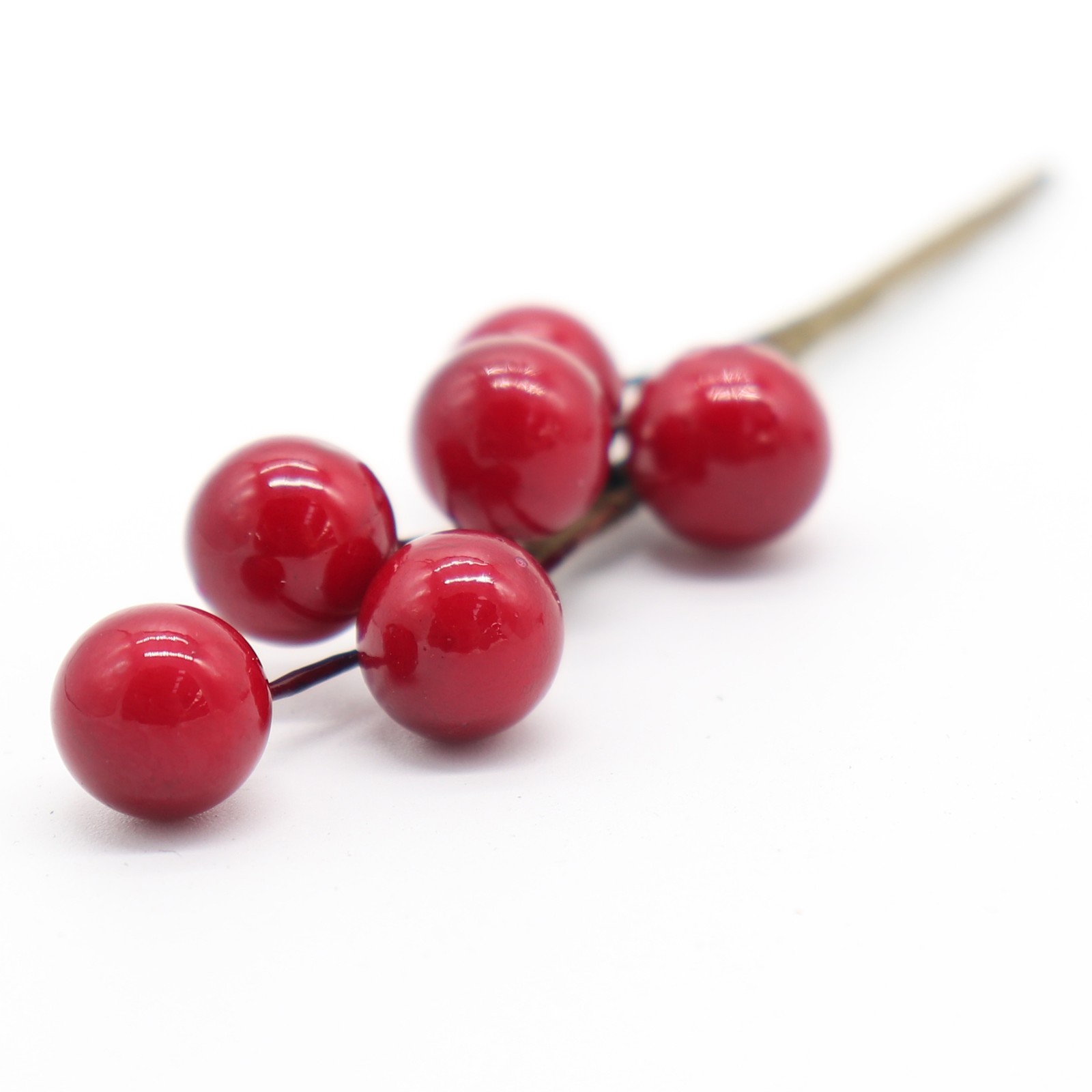 12x Christmas Red Berry Cranberry Picks Stems XMAS Craft Home Décor Wreath Gift