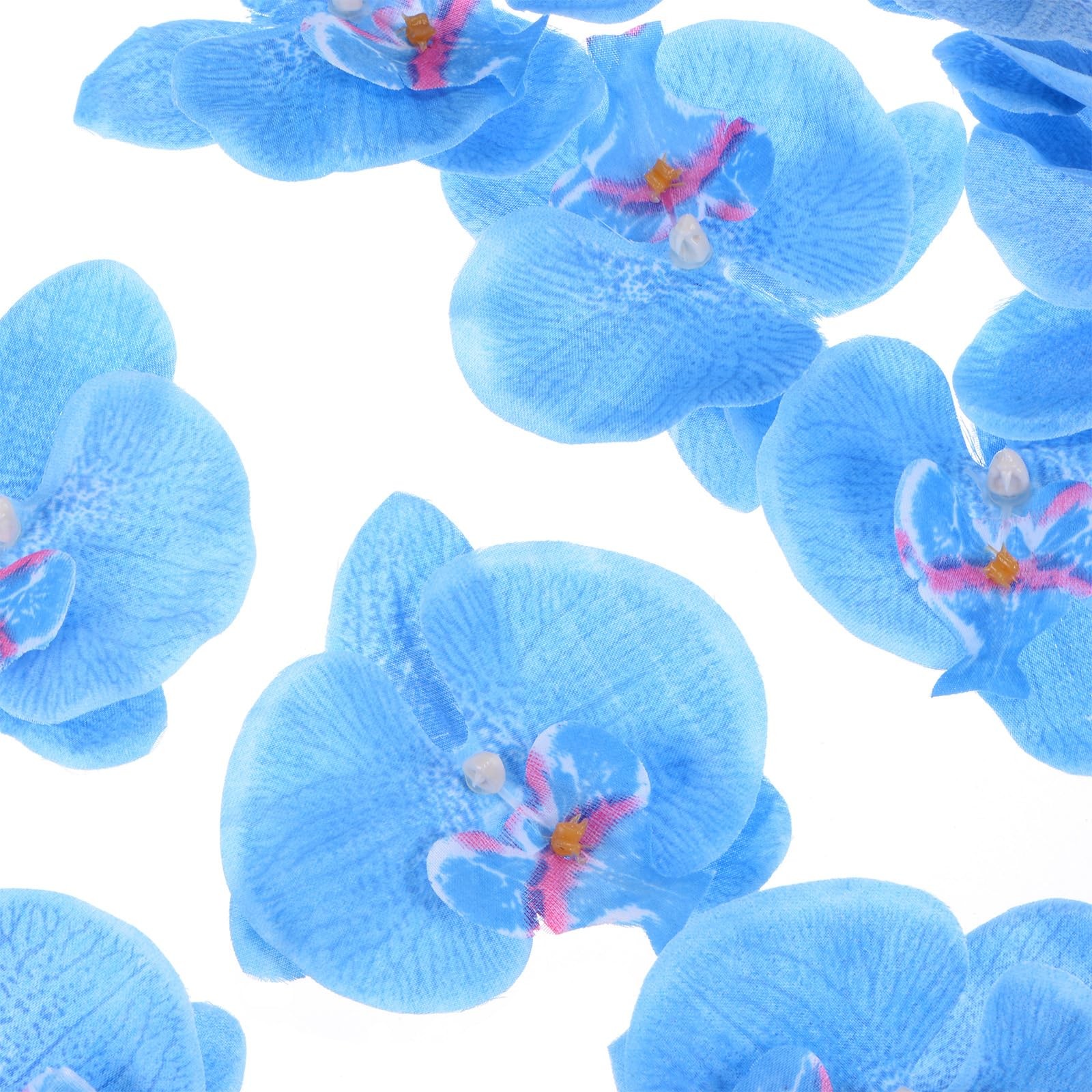 20-Pack Artificial Orchid Flower Heads, Silk Faux Butterfly Flowers Head for …