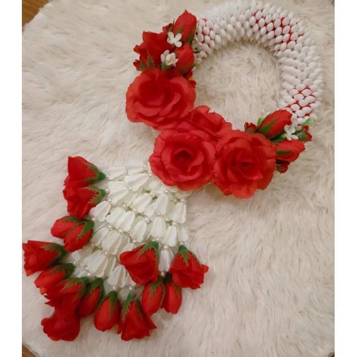 28*12CM Round Garland Artificial Gardenia Plastic Decor Fabric Flower Hang Thai