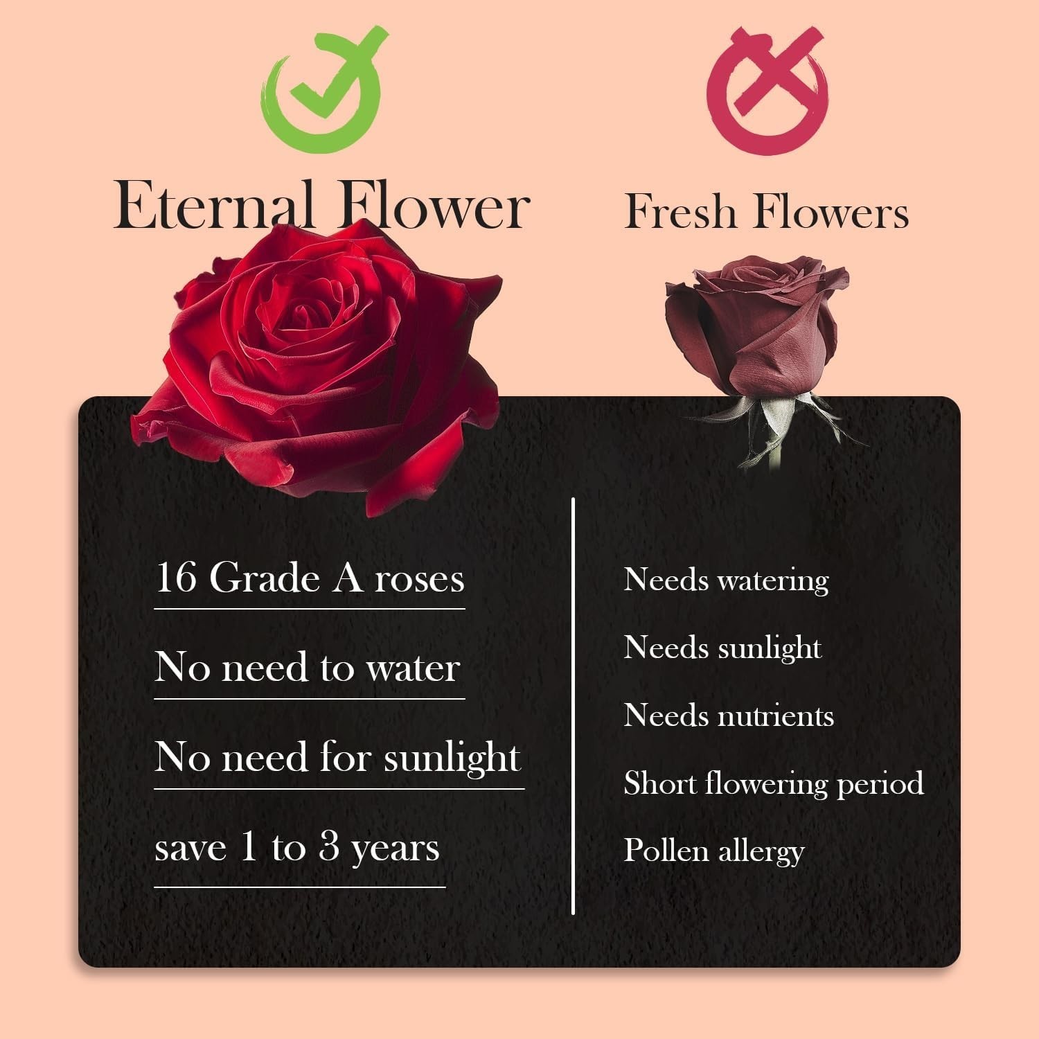 16 Preserved Roses in Heart-Shaped Box, Flowers for Delivery Prime Last up 2 …