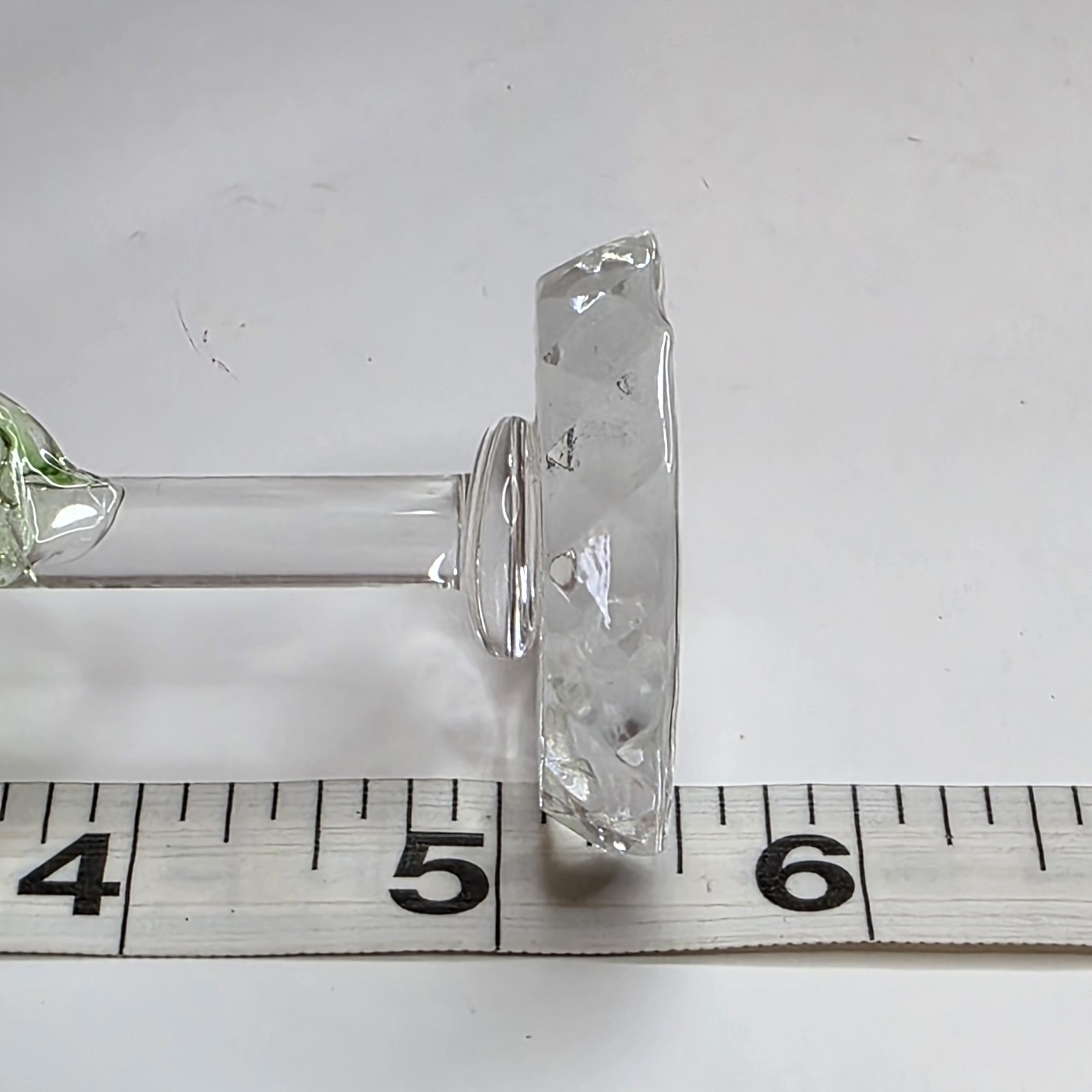 Glass Rose 6″ Six INCH BEAUTIFUL PAINTED GLASS ROSE FLOWER – CLEAR BASE