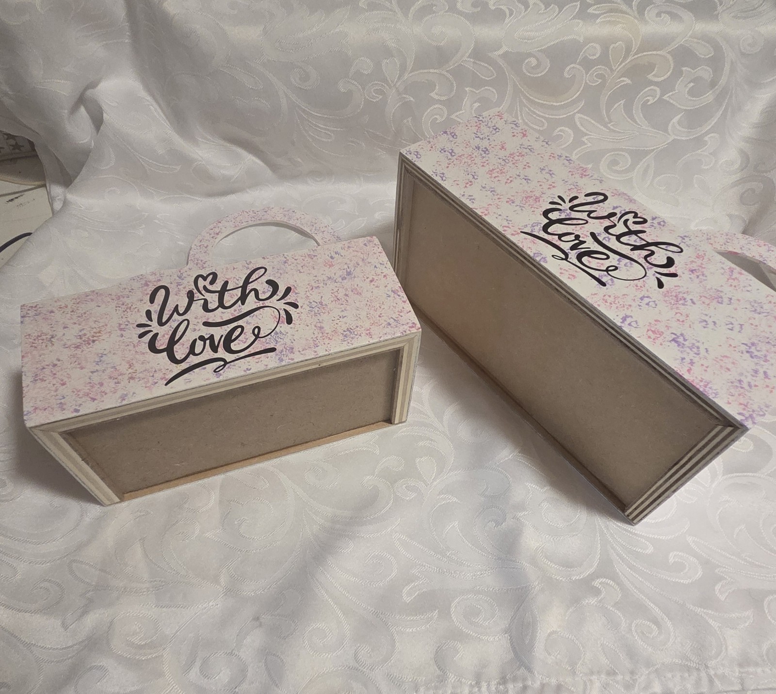 Cajas De Madera Para Flores Decorated wooden boxes for flowers