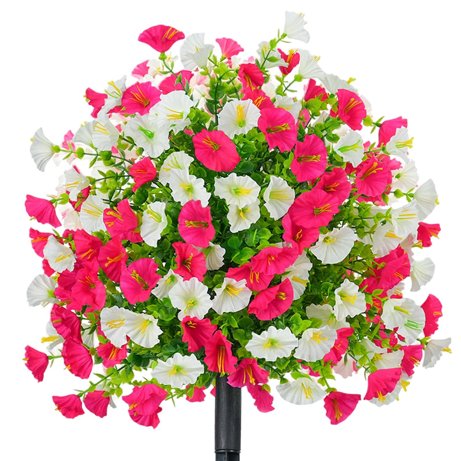 Artificial Morning Glory Topiary Trees, 1 Set of Silk Colorful Resistant Real…