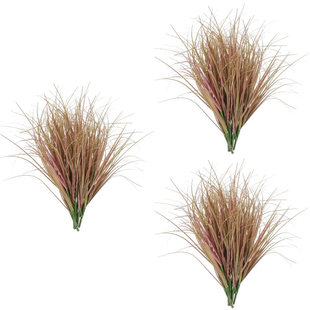 3 Pieces Fake Plants for Outdoors Artificial Tall Grass Decor Model