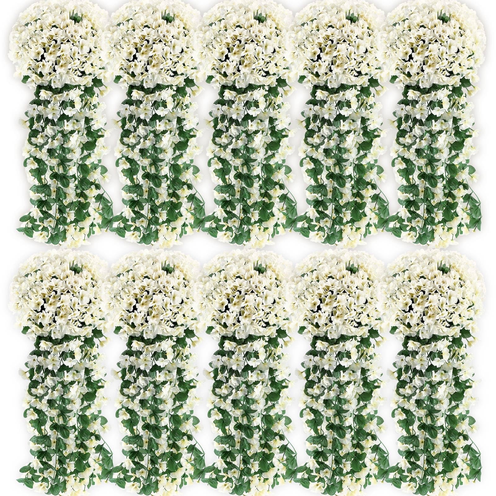 10 Pack 10 Pack Artificial Hanging Flowers Garland Arch Flowers for Wedding C…