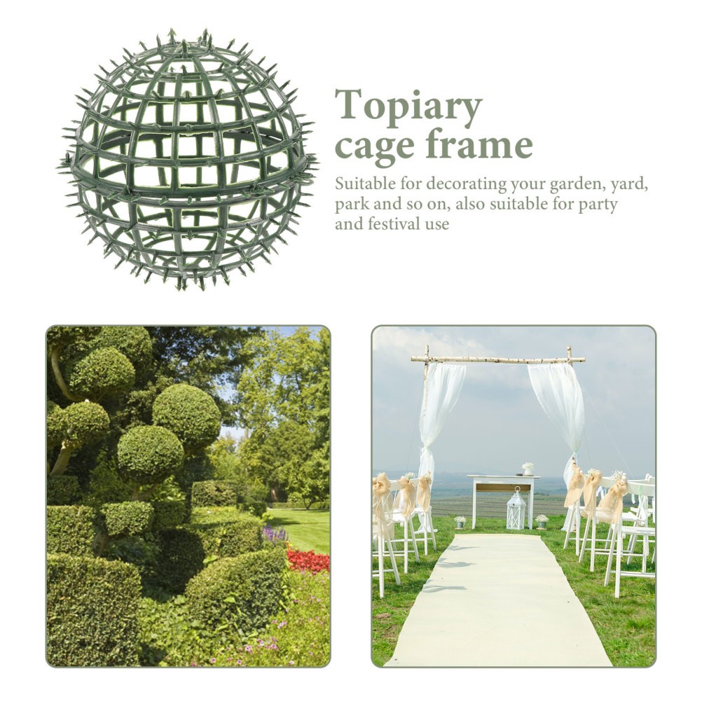 4Pcs Reusable Plastic Topiary Cage Frames Green Flower Arrangement Holders