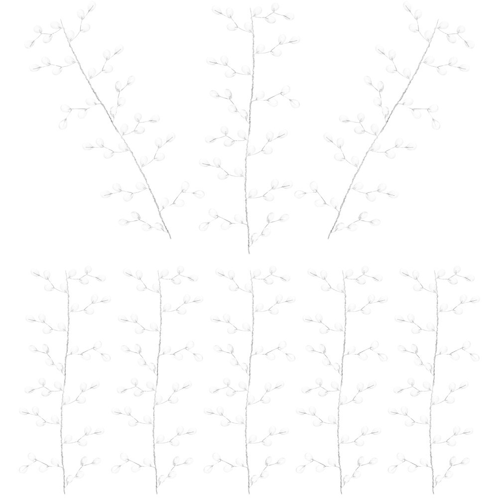 10 Bunches Artificial Acrylic Flower Picks For Diy Crafts Wedding Decoration