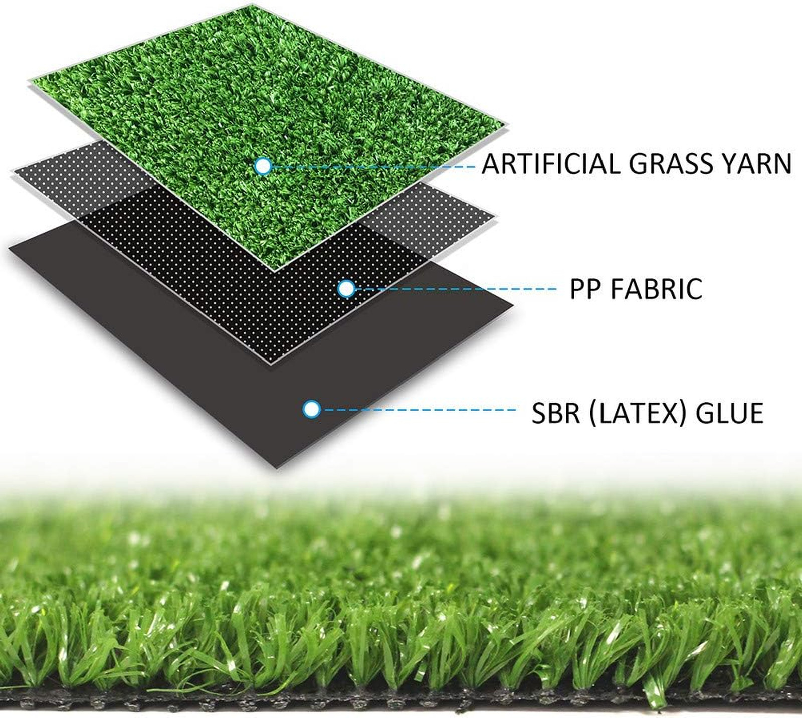 Artificial Grass Turf Lawn-3 Feet x 10 Feet, 0.4″ Indoor Outdoor Rug Synthetic