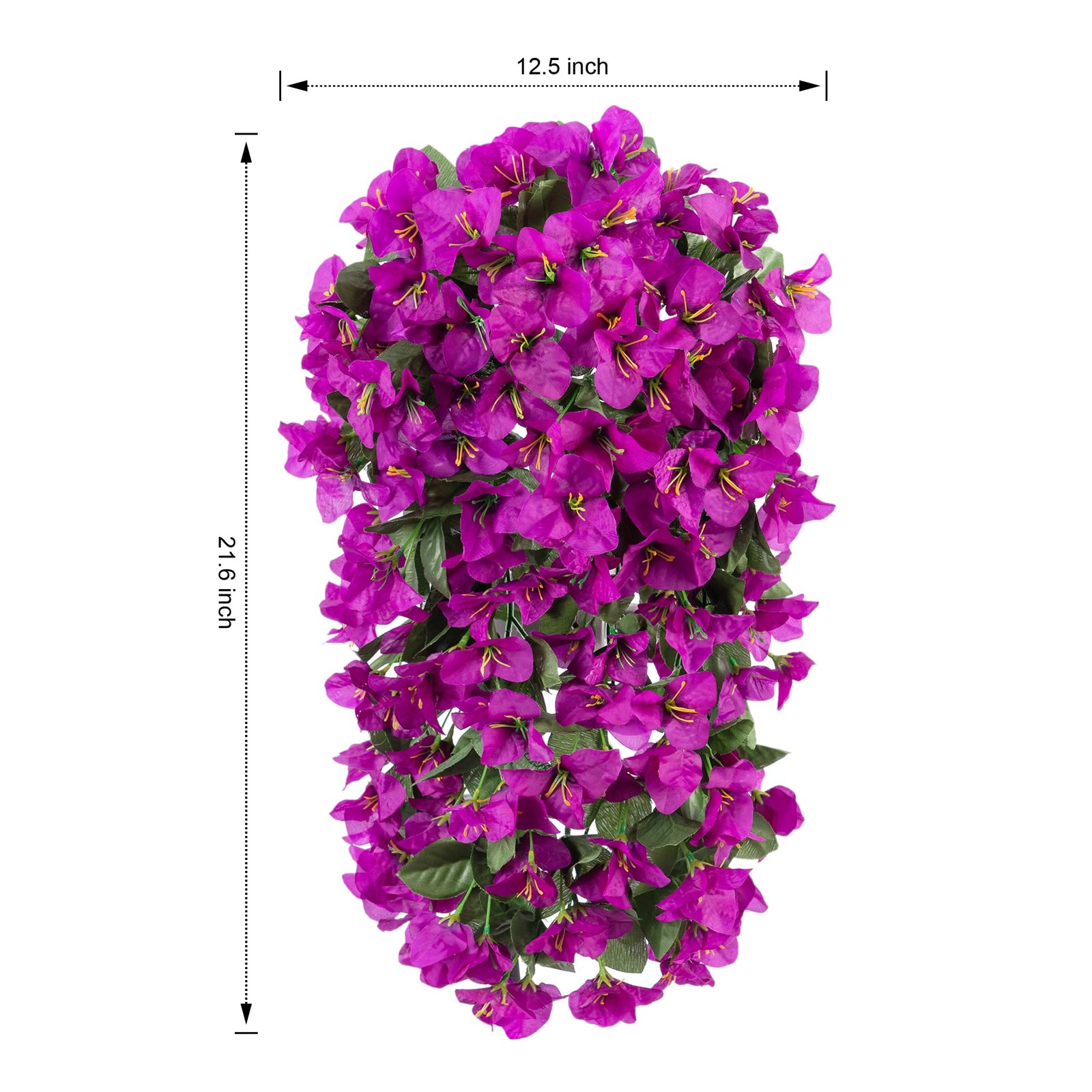 HyeFlora Bougainvillea Artificial Hanging Flowers Plants for Outdoors Decorat…