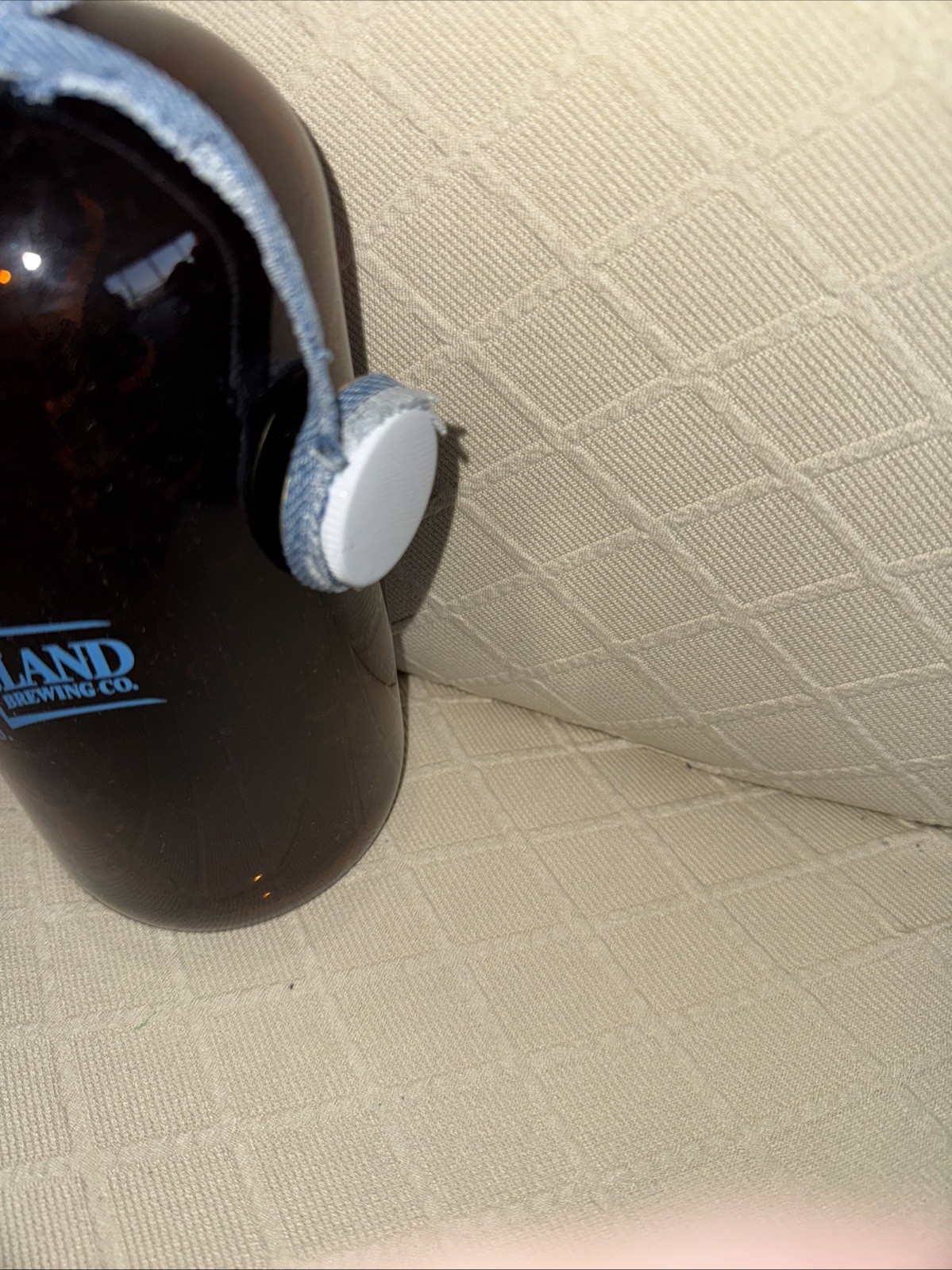 Handmade Denim Roses Flower 2nd Anniversary, Eco, New England Brewing Co Growler