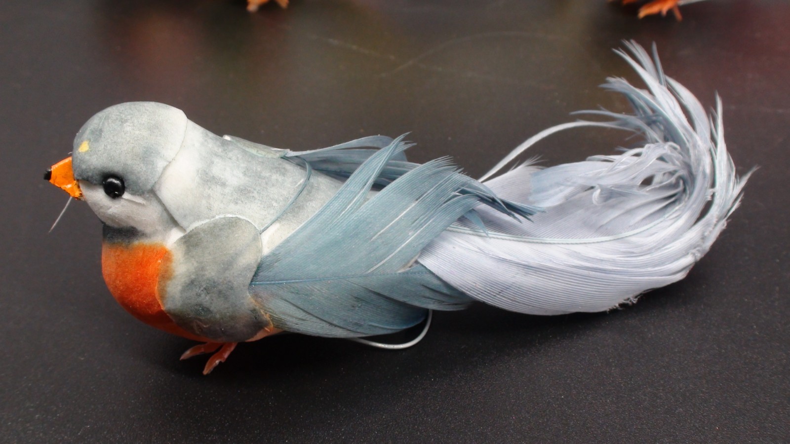 Set of 1 2 Artificial Birds for Decoration, Floral Arrangements with wires. #23
