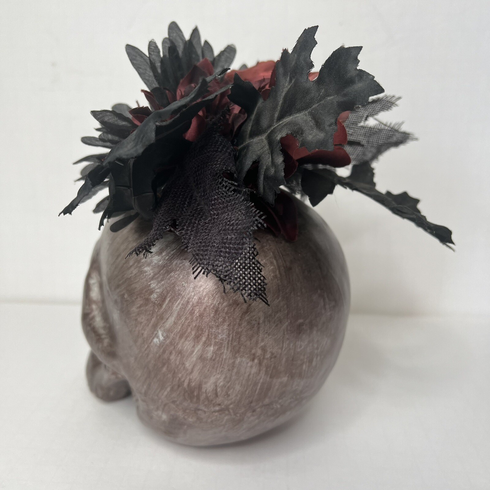 Skull Wicked Garden Halloween Decorations Goth Decor Party Flower Arrangement