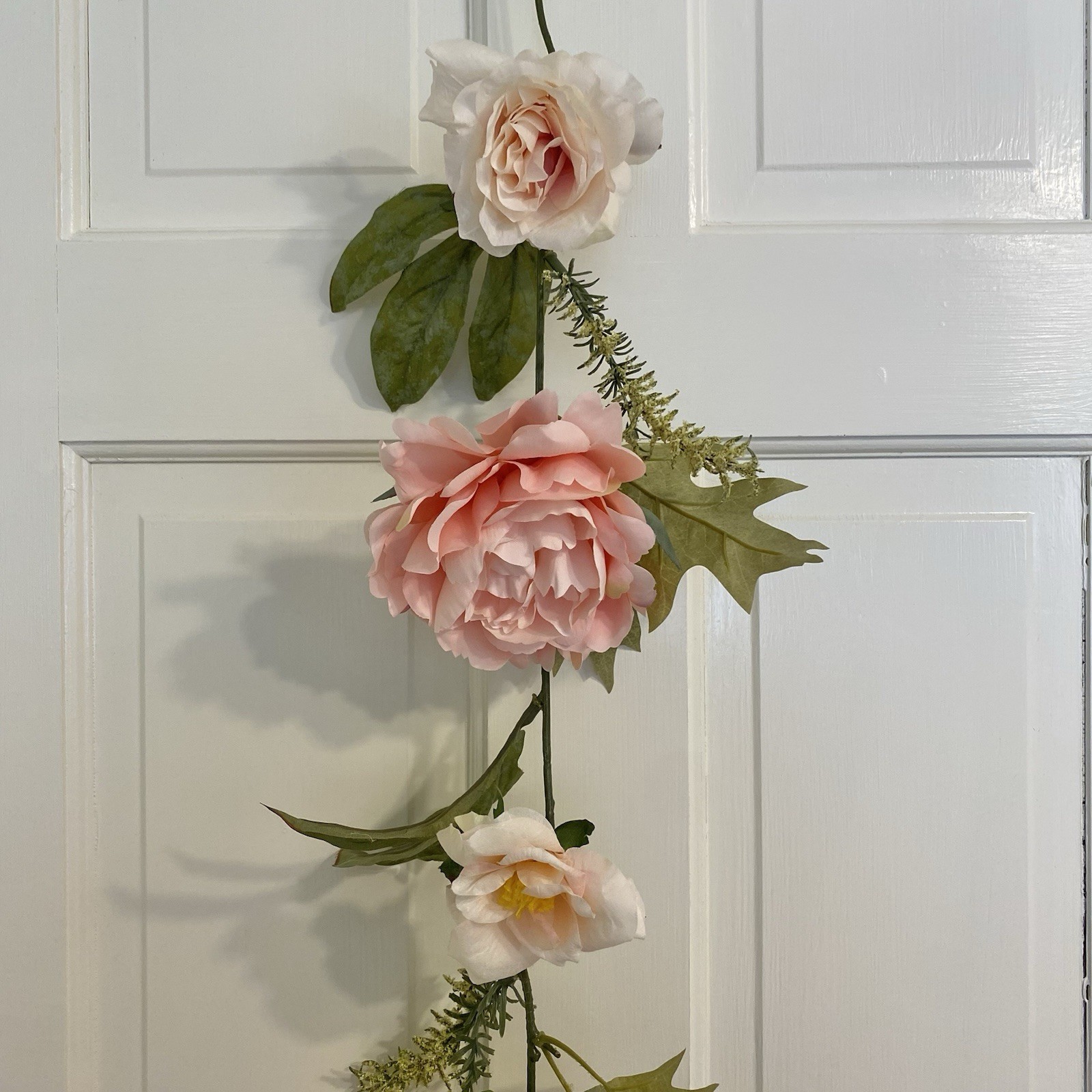2 Artificial Pink Peony & Rose 6Ft Garland Shower Party Arch Table Runner Flower