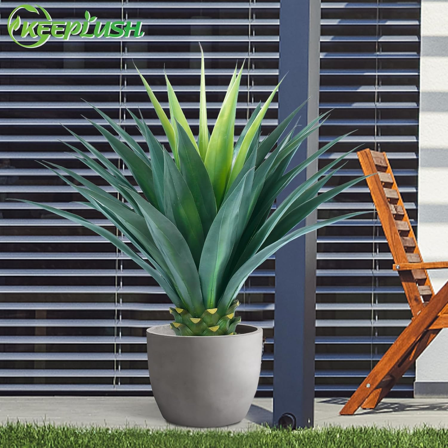 3.5Ft Faux Agave Plant in Black Pot – Perfect for Home, Office & Patio Decor