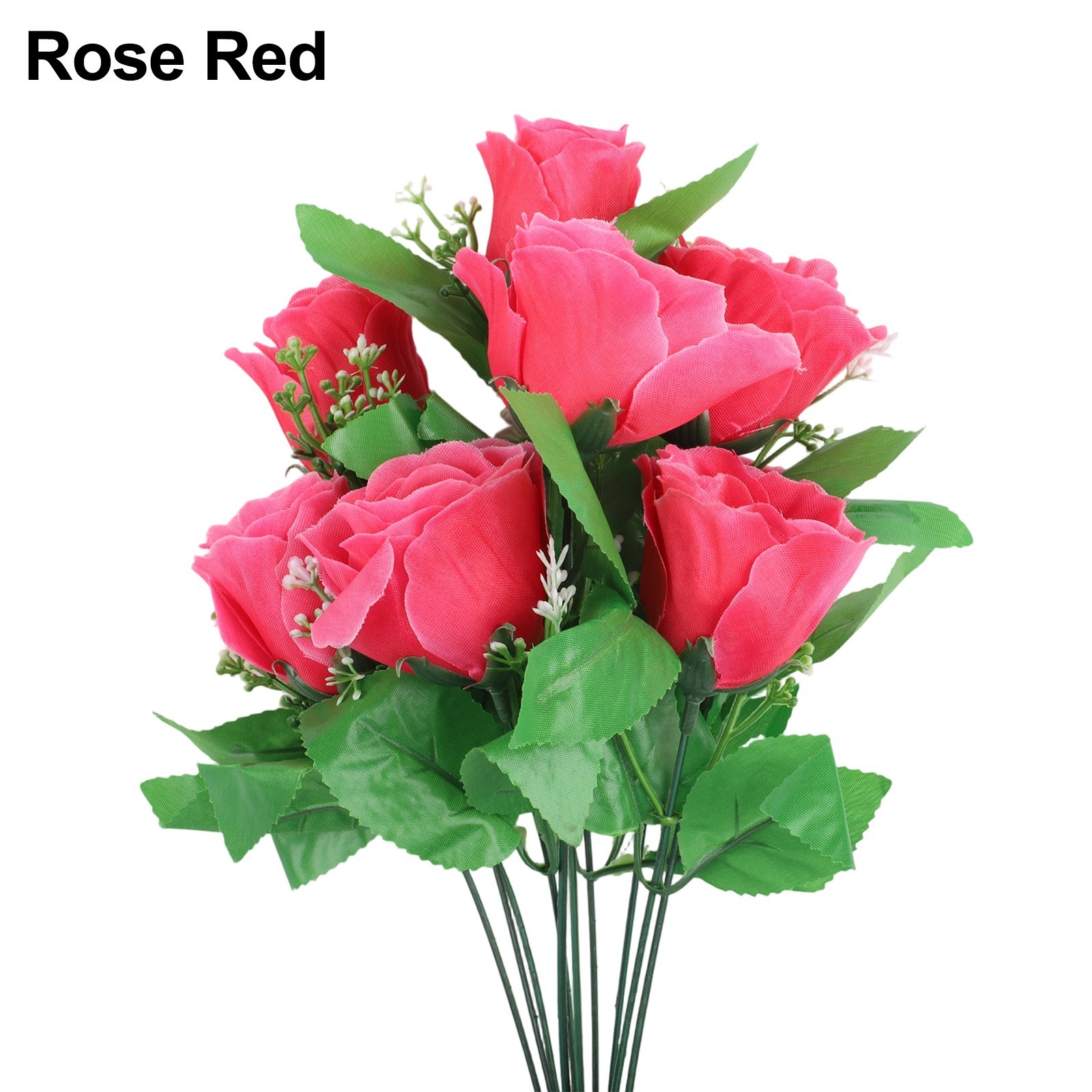Striking 10 Heads Silk Bud Bunch for Wedding and Home Outdoor Use