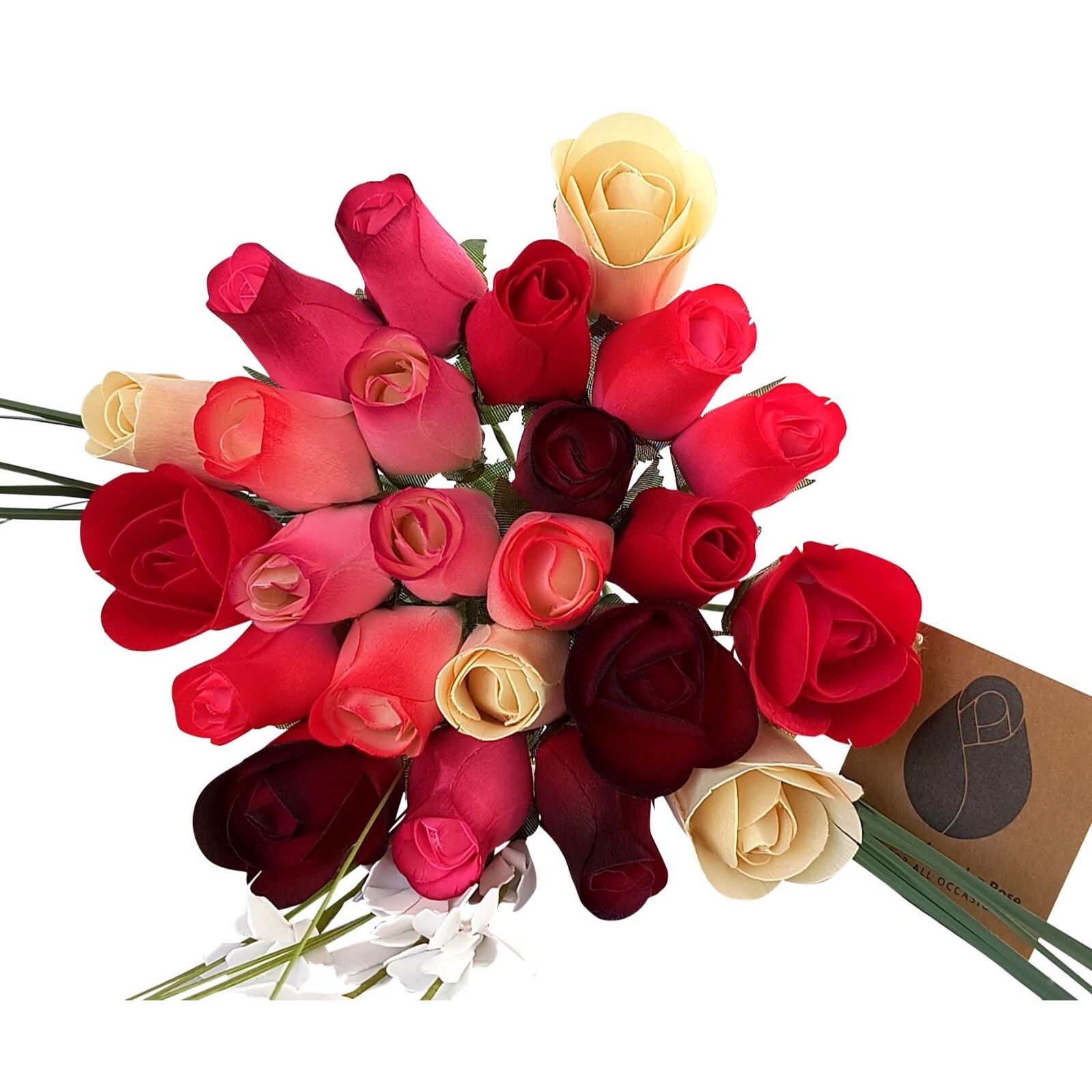 Deluxe Red Passion Flower Bouquet. The Original Wooden Rose 2, 3 Dozen