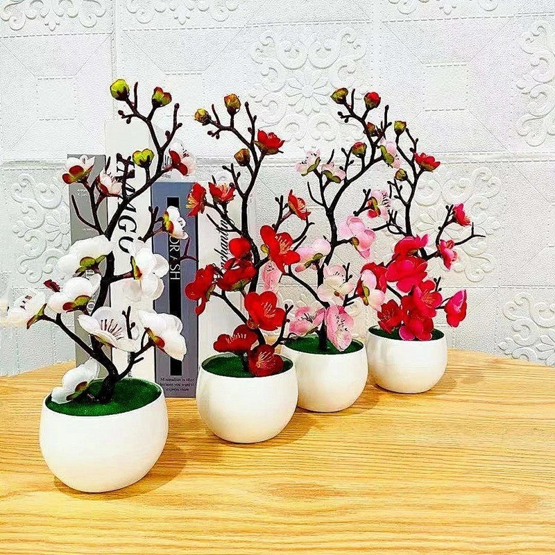 30 Cm Artificial Plants Bonsai Small Tree Simulation Pot Plants Fake Flowers Tab