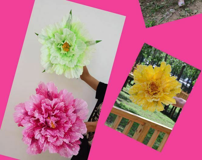 1X Big Silk Flower Artificial Fake Peony Dance Wedding Party Festival Decor New