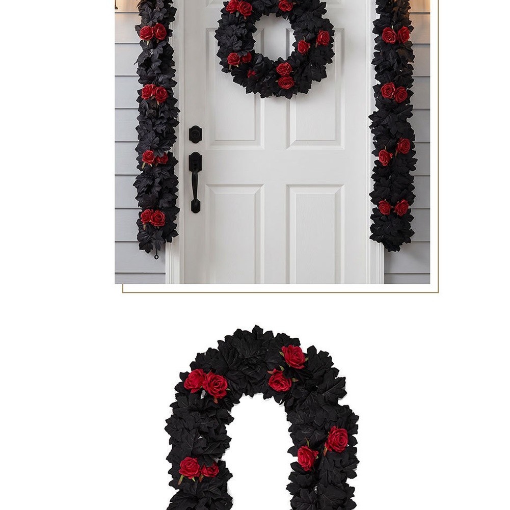 Maple Leaf Vine Floral Garland for Halloween For Party Home Decoration
