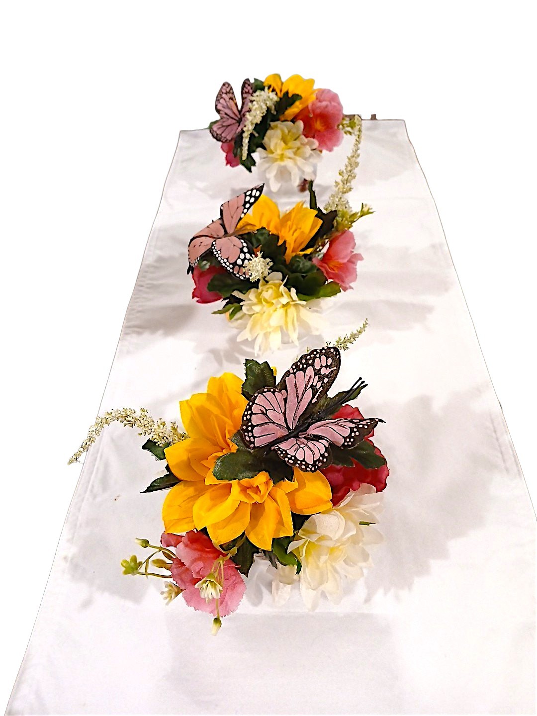 Pink Butterfly Floral Arrangement Tea Cup POP-IN Bridal Party Birthday Get Well