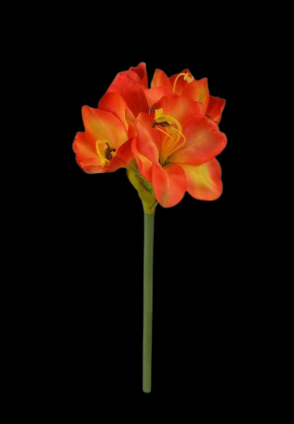 ORANGE Artificial amaryllis stem