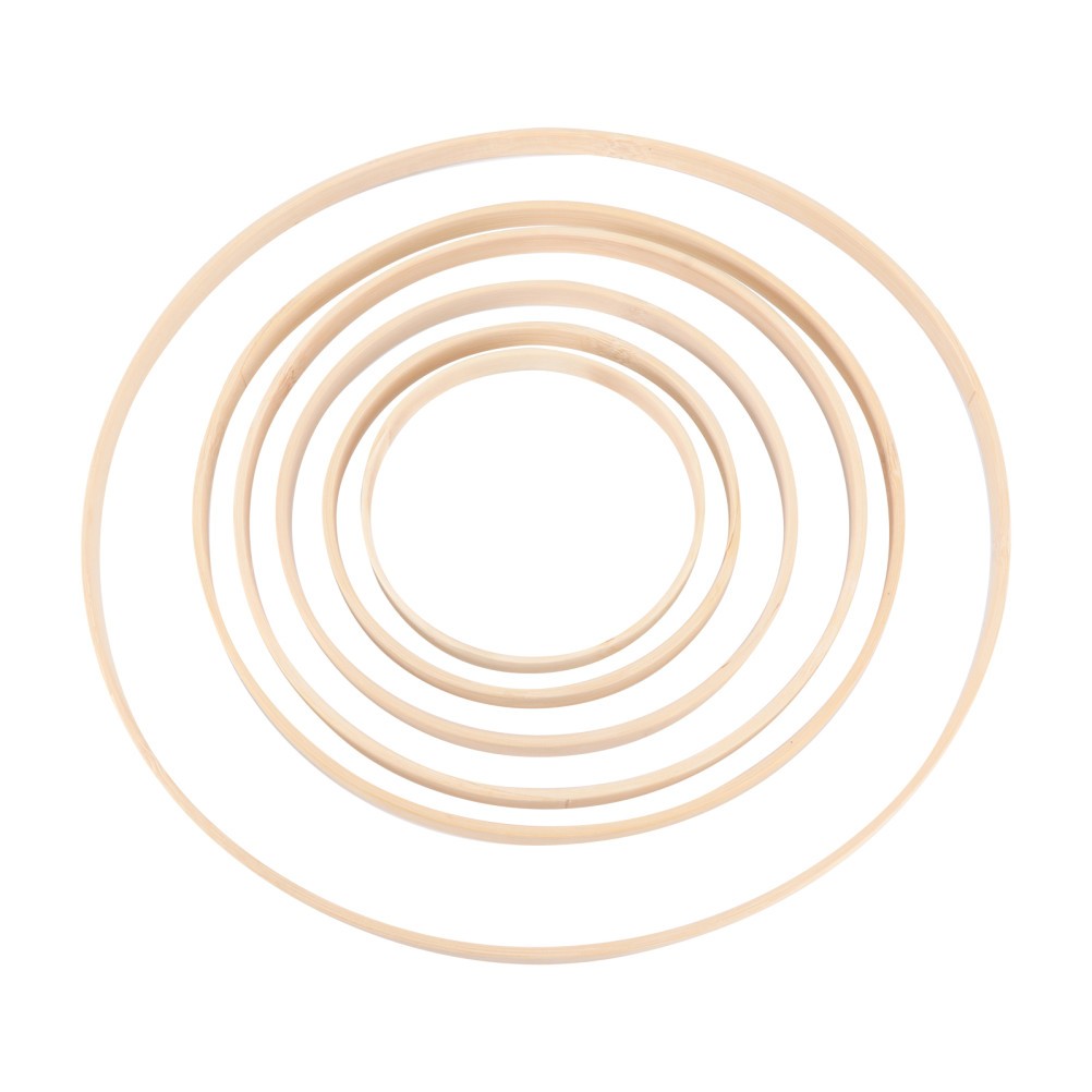 6pcs Wreath Frame DIY Bamboo DIY Craft Decor Bamboo Frame