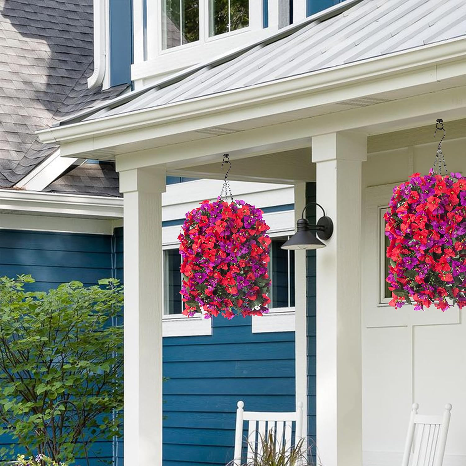 UV Resistant Faux Bougainvillea Plants – 3PCS Silk Flowers for Outdoor Decor